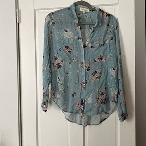Cloth & Stone floral blouse size M